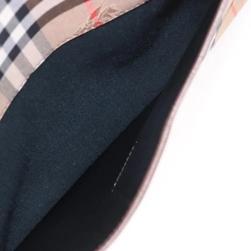 Burberry Nova Check Canvas Clutch Beige